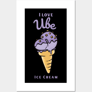 I Love Ube Ice Cream Posters and Art